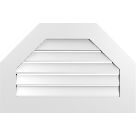 Ekena Millwork Octagonal Top Surface Mount PVC Gable Vent: Functional, w/ 3-1/2"W x 1"P Standard Frame, 30"W x 20"H GVPOT30X2001SF